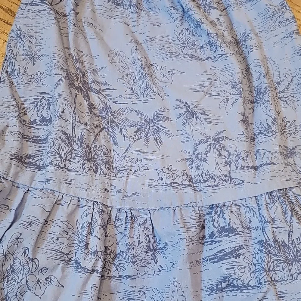 Gap Blue Floral Sleeveless Dress Size S